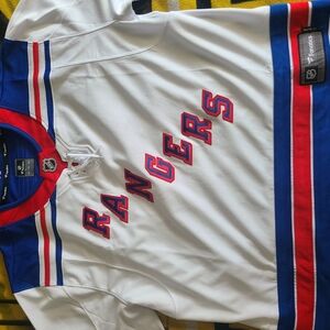 Rangers White and Blue Hockey Jersey